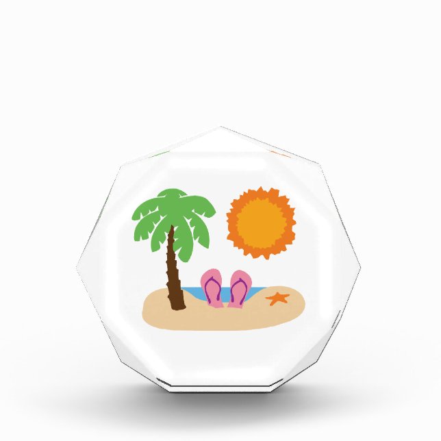 Beach Scene Acrylic Award (Front)