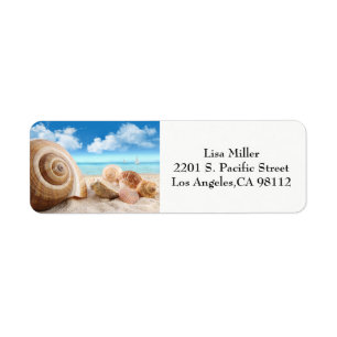Beach Scene Address Labels