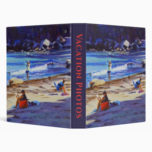 Beach Scene Art 3 Ring Binder