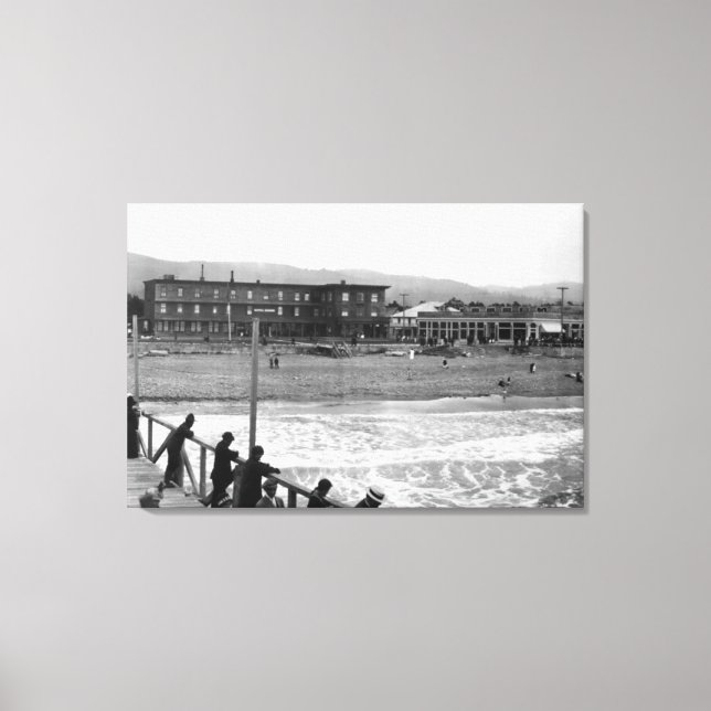 Beach Scene at Seaside, Oregon Photograph Canvas Print (Front)