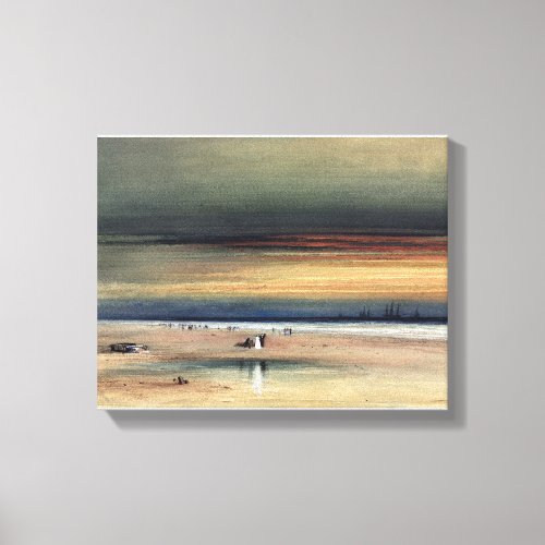 Beach Scene at Sunset James Hamilton Canvas Print