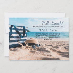Beach Scene Bachelorette Party Invitations