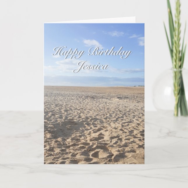 Beach Scene Birthday Card (Front)