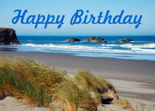 Seas Birthday Cards Zazzle Beach Scene Birthday Greeting Card