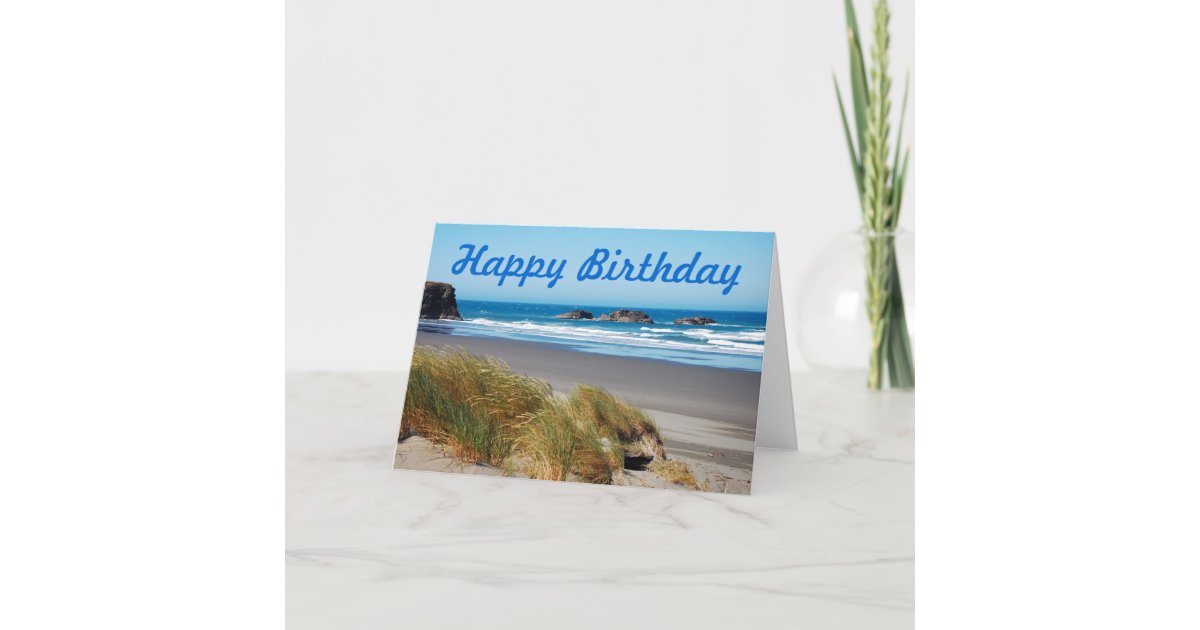 Beach Scene Birthday Greeting Card Zazzle Com