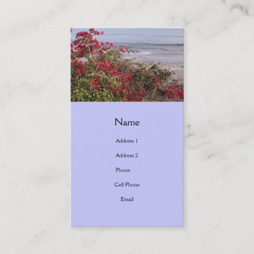 beach scene business card template