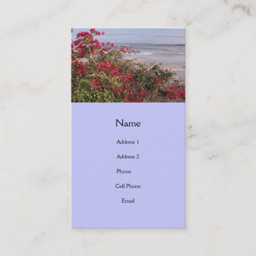 Customizable beach scene business card template