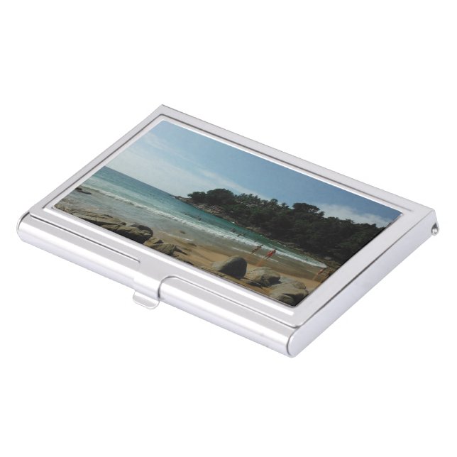 Beach Scene Business Card Holder (Front)