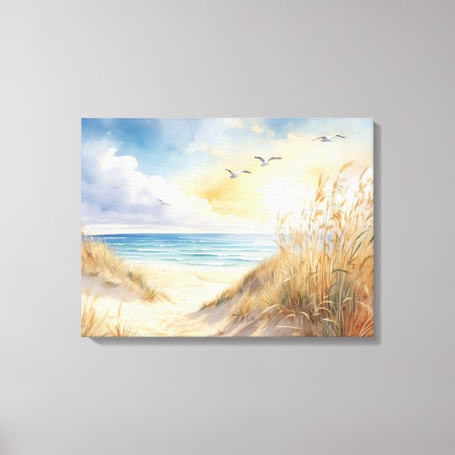 Beach Scene Canvas Wall Art (Front)