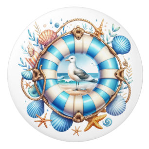 Beach Scene  Ceramic Knob