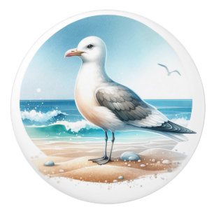 Beach Scene  Ceramic Knob