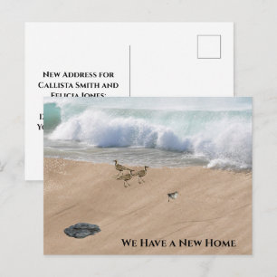 Beach Scene Change of Address Postcard