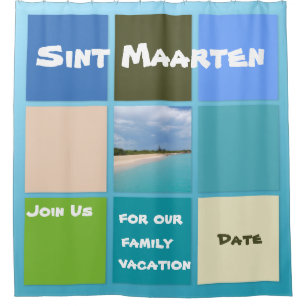 Beach Scene Colors of St. Maarten Shower Curtain