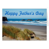 Beach scene Father's Day greeting card (Front Horizontal)