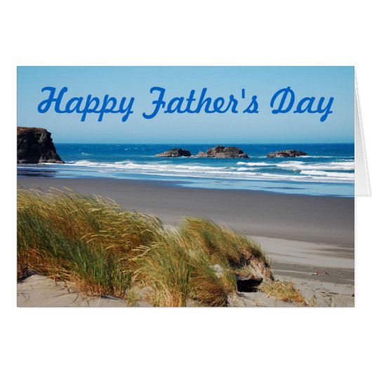 Beach scene Father's Day greeting card (Front Horizontal)