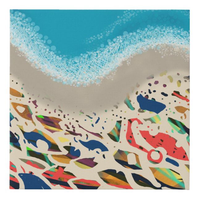 Beach Scene Faux Canvas (Front)