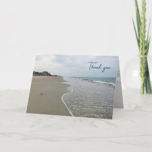Beach Scene Folded Custom Thank You Card