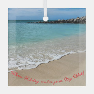 Beach scene from Key West, FL Christmas Ornament