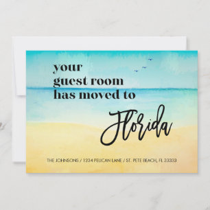 Beach Scene Guest Room Moved to Florida Announcement