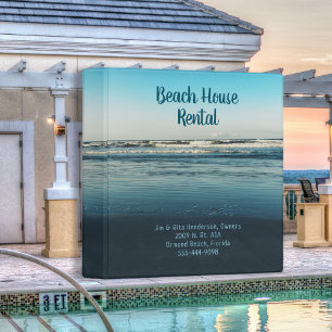 Beach Scene House Condo Rental Info 3 Ring Binder