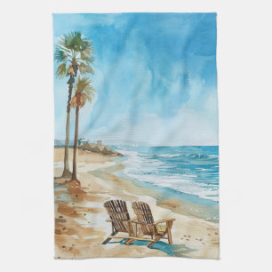 Beach Scene Kitchen Towel