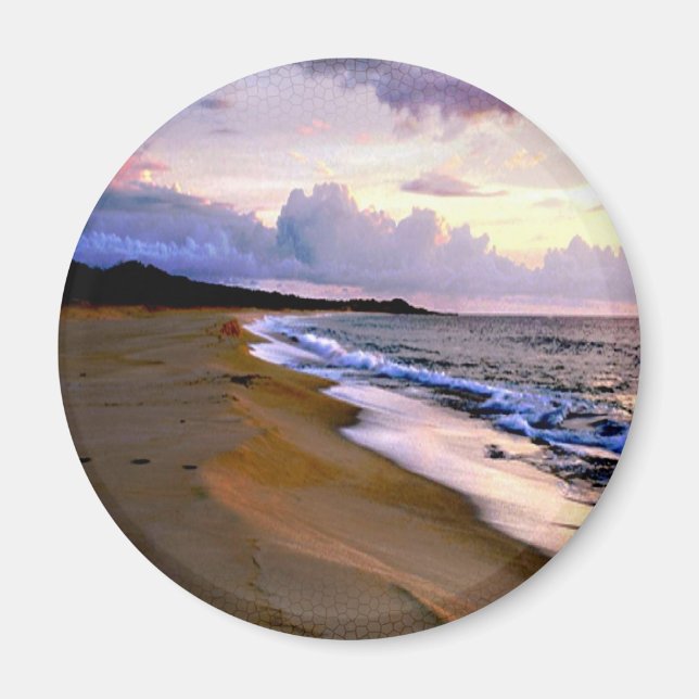 Beach Scene Magnet Wedding Favor (Front)