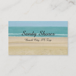 Beach Scene Minimalist Business Cards