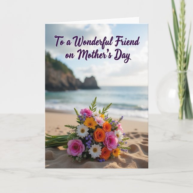 Beach Scene Mothers Day Card (Front)