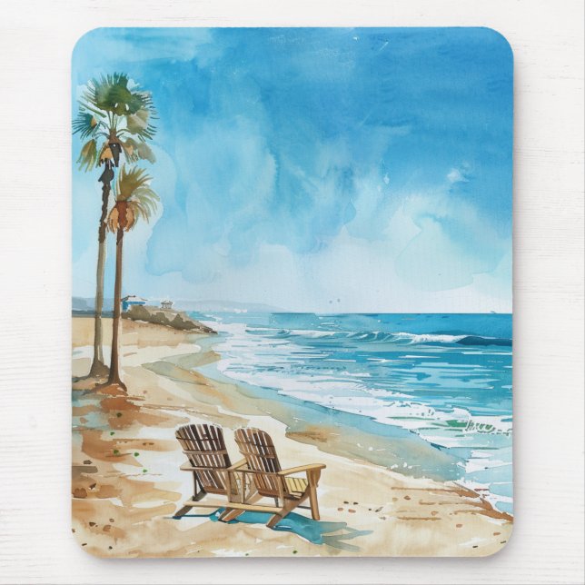 Beach Scene Mouse Pad (Front)