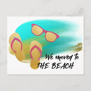 Beach Scene New Address Announcement