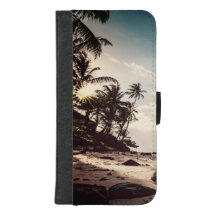 Beach Scene Palm Trees