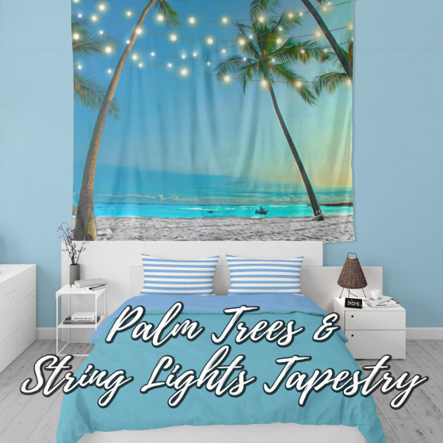 Beach scene wall tapestry hot sale