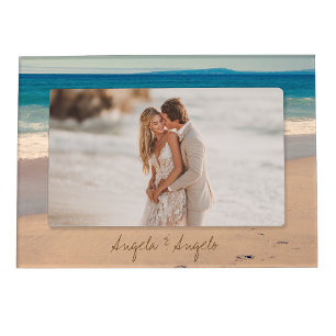 Beach Scene Personalized for Couple Magnetic Photo Frame
