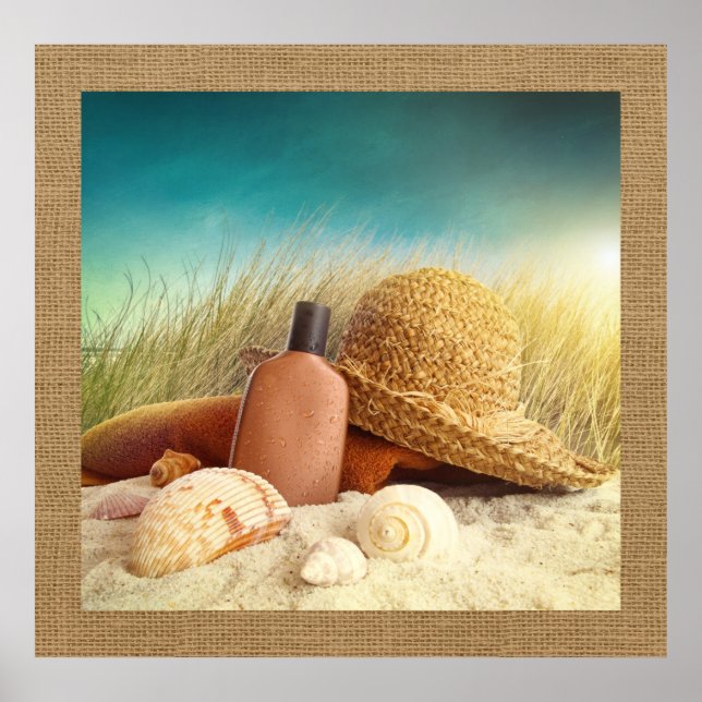 Beach Scene Photography Art Poster (Front)