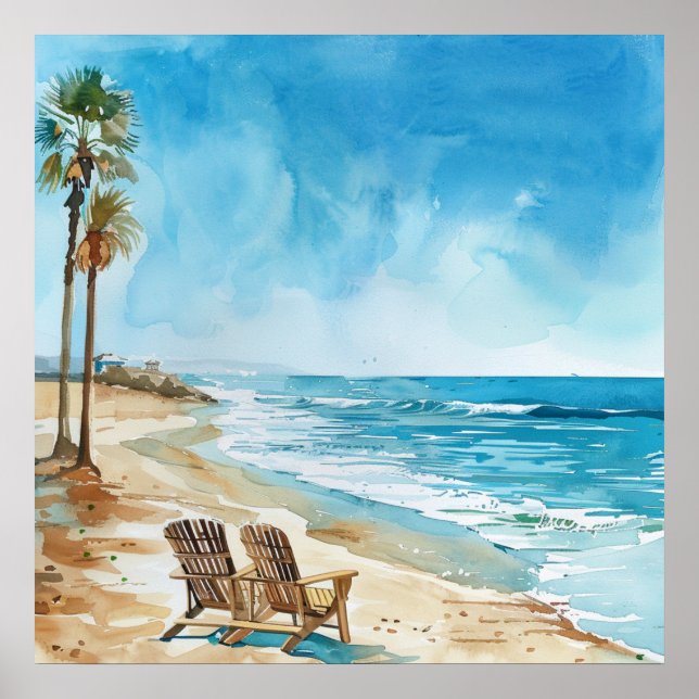 Beach Scene Poster (Front)