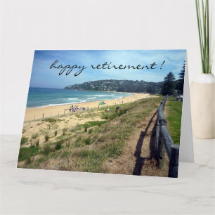 beach scene retirement big card