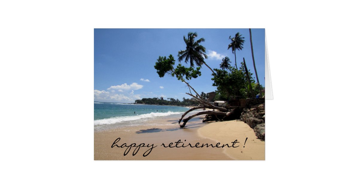 beach scene retirement big card | Zazzle