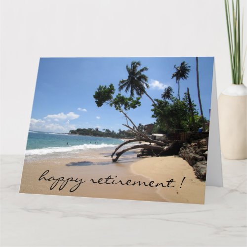 beach scene retirement big card