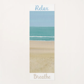 Beach Scene Sand Ocean Sky Yoga Mats