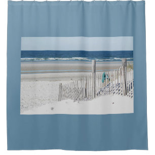 Beach scene shower curtain