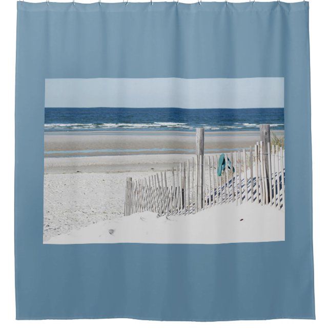 Beach scene shower curtain (Front)