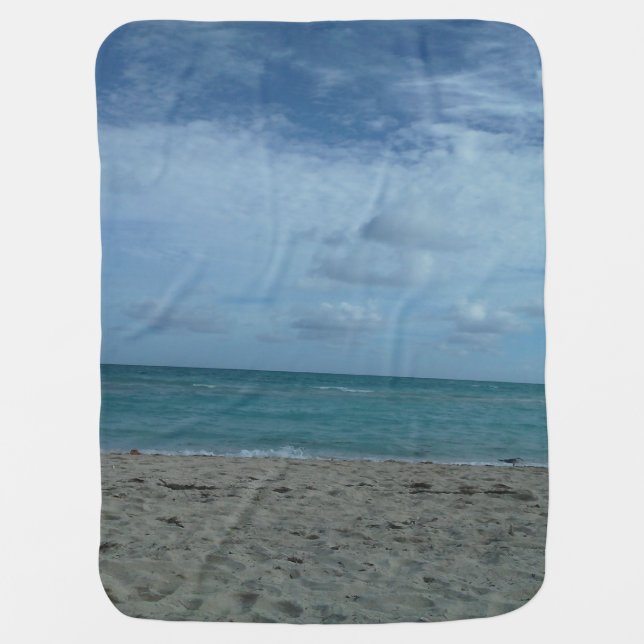 BEACH SCENE SWADDLE BLANKET (Front)