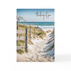 Beach Scene Thinking Of You Card