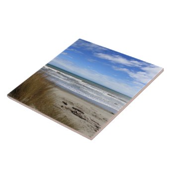 Beach scene tile | Zazzle