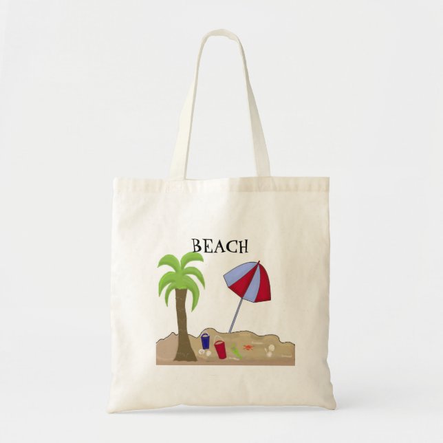 Beach Scene Tote Bag (Front)