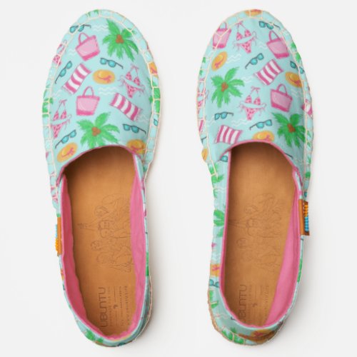 Beach Scene Tropical Espadrilles