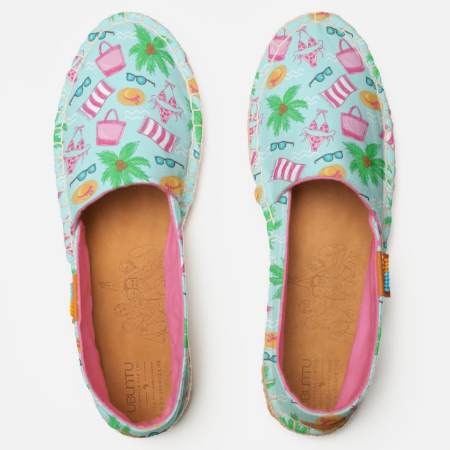 Beach Scene Tropical Espadrilles (Front)