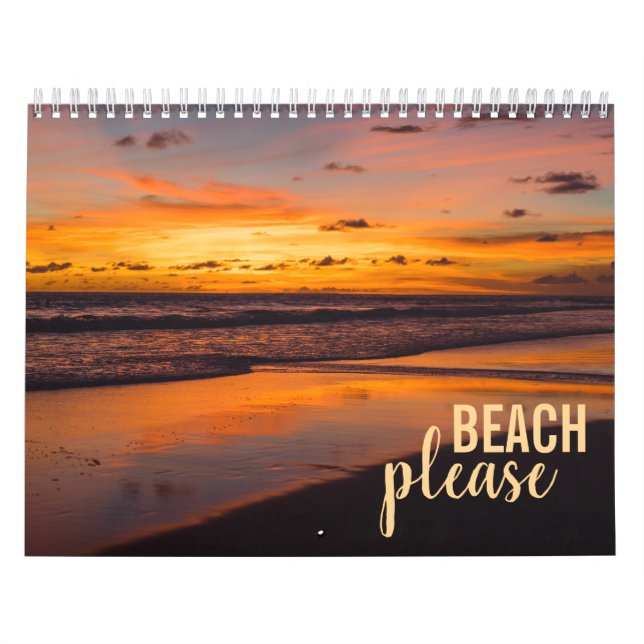 Beach Scene Tropical Oasis Calendar (Cover)