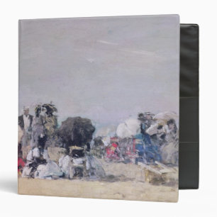 Beach Scene, Trouville, 1873 3 Ring Binder
