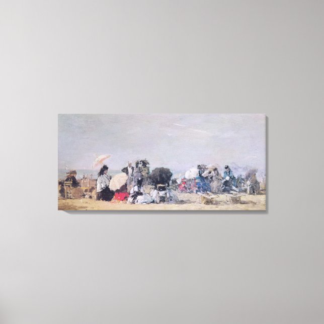Beach Scene, Trouville, 1873 Canvas Print (Front)